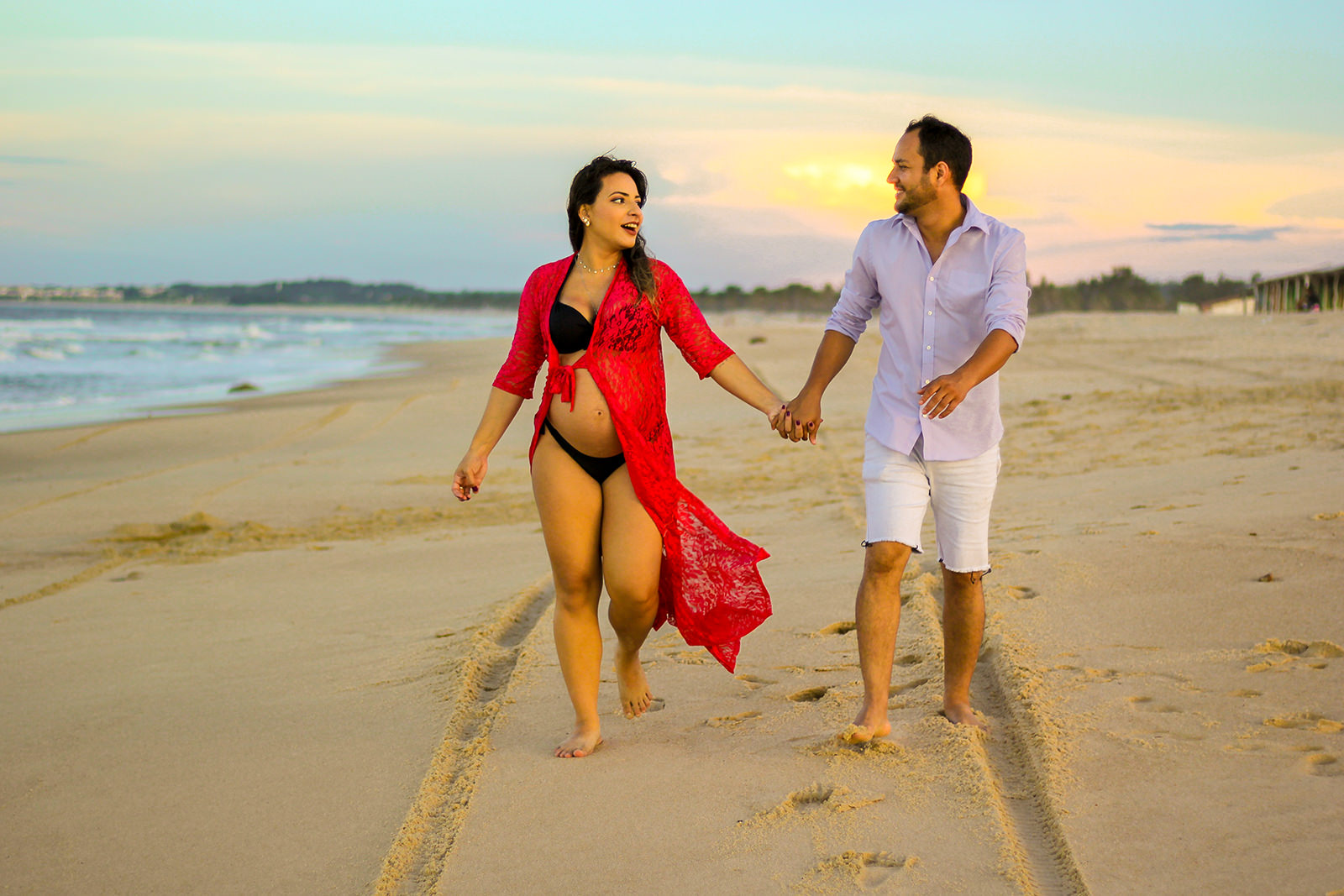 Ensaio de Gestante na Praia da Barra do Cauípe - Cumbuco